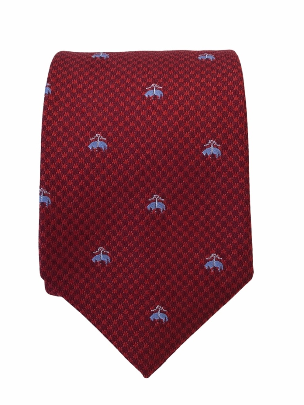 Brooks Brothers Men's Red and Blue Patterned Tie